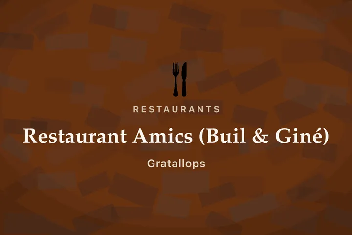 Restaurant Amics (Buil & Giné) — Restaurante de bodega, Gratallops, el Priorat