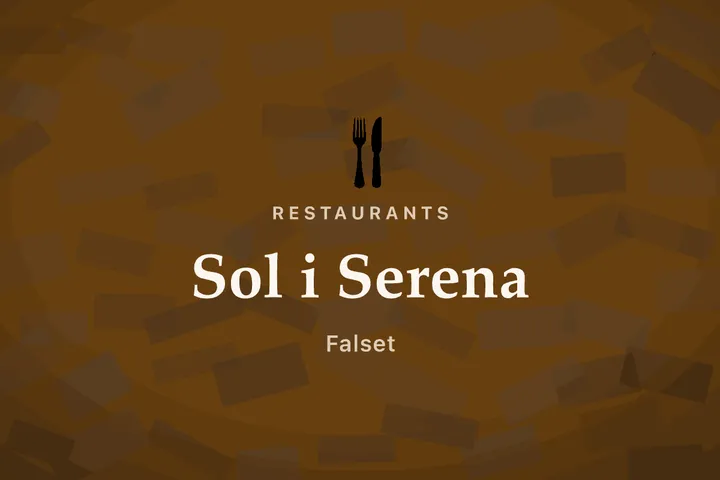 Sol i Serena — Cafeteria, Falset, el Priorat